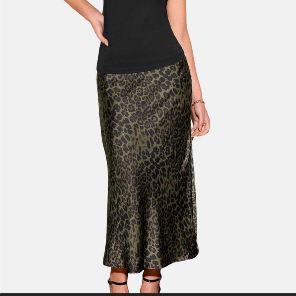 Cupshe Green Leopard Skirt